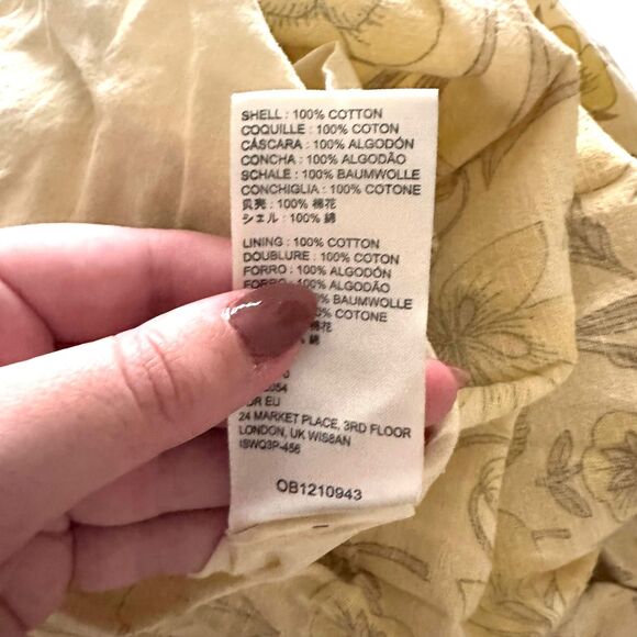 URBAN OUTFITTERS Athena Floral‎ Smocked Maxi Dress Yellow Small - Picture 6 of 6